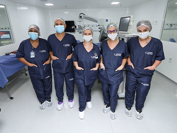equipe de apoio cirurgico hospital da visao herom marinho
